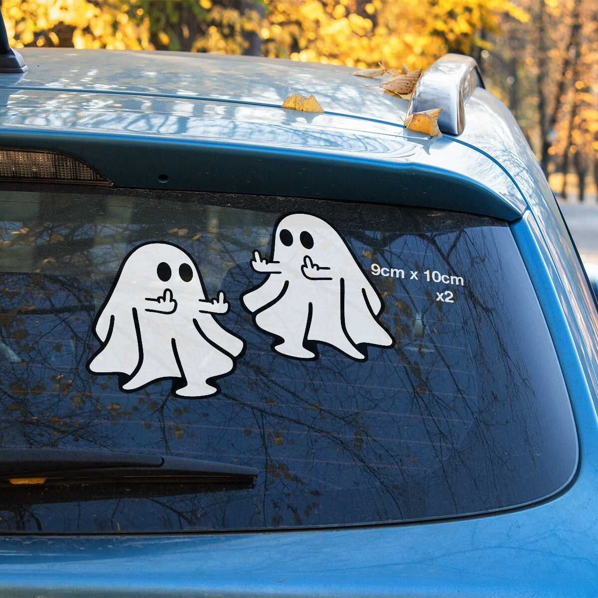 Ghost Middle Finger Funny Cartoon Character, casper the Ghost Funny Sticker