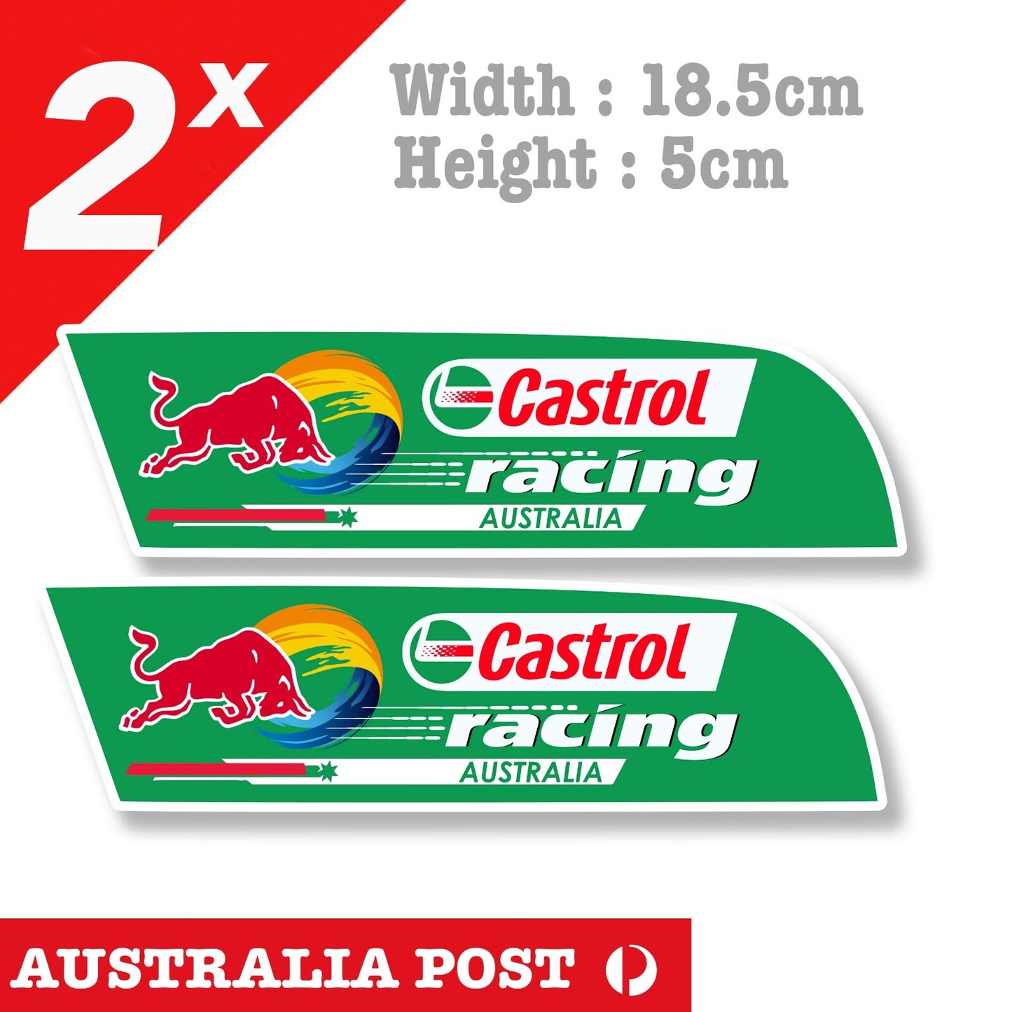 Castrol Racing Red Bull Racing Australia Logo Slap Sticker