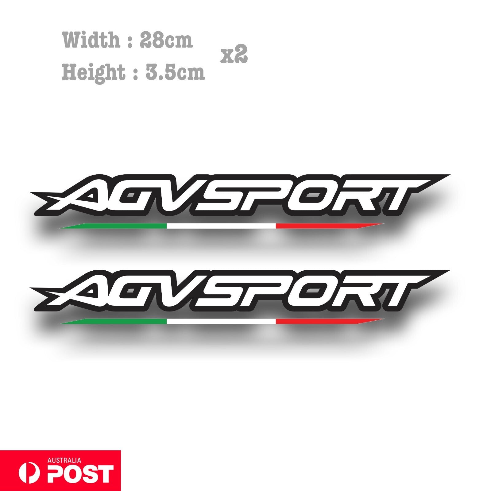 AGV Sport Italian Logo Motorcycle, Helmet Sticker
