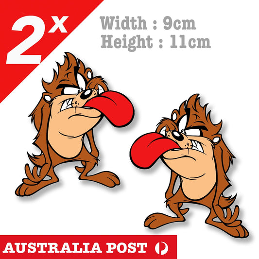 Tasmanian Devil Sticking Tongue out, Funny Taz The Devil Stickers