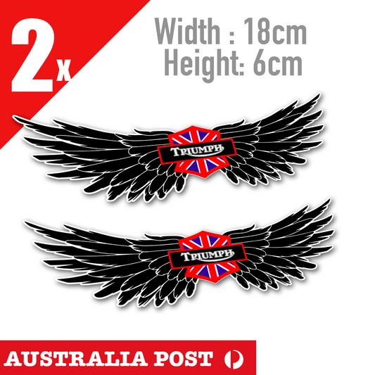 TRIUMPH Motorcycle Logo Wings, Motorcycle, Helmet,  Fuel Tank Logo Stickers