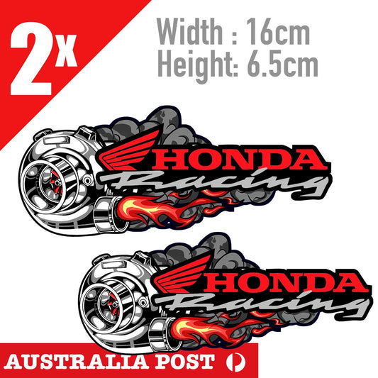HONDA TURBO RACING Banner Motorcycle Sticker