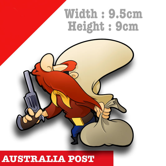 Yosemite Sam  Funny Looney Tune cowboy Cartoon Decal Sticker