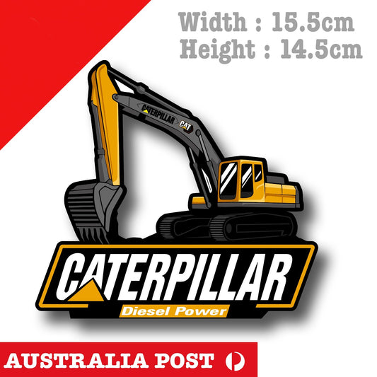 Caterpillar Diesel Power EXCAVATOR Logo , Mine Machinery Sticker