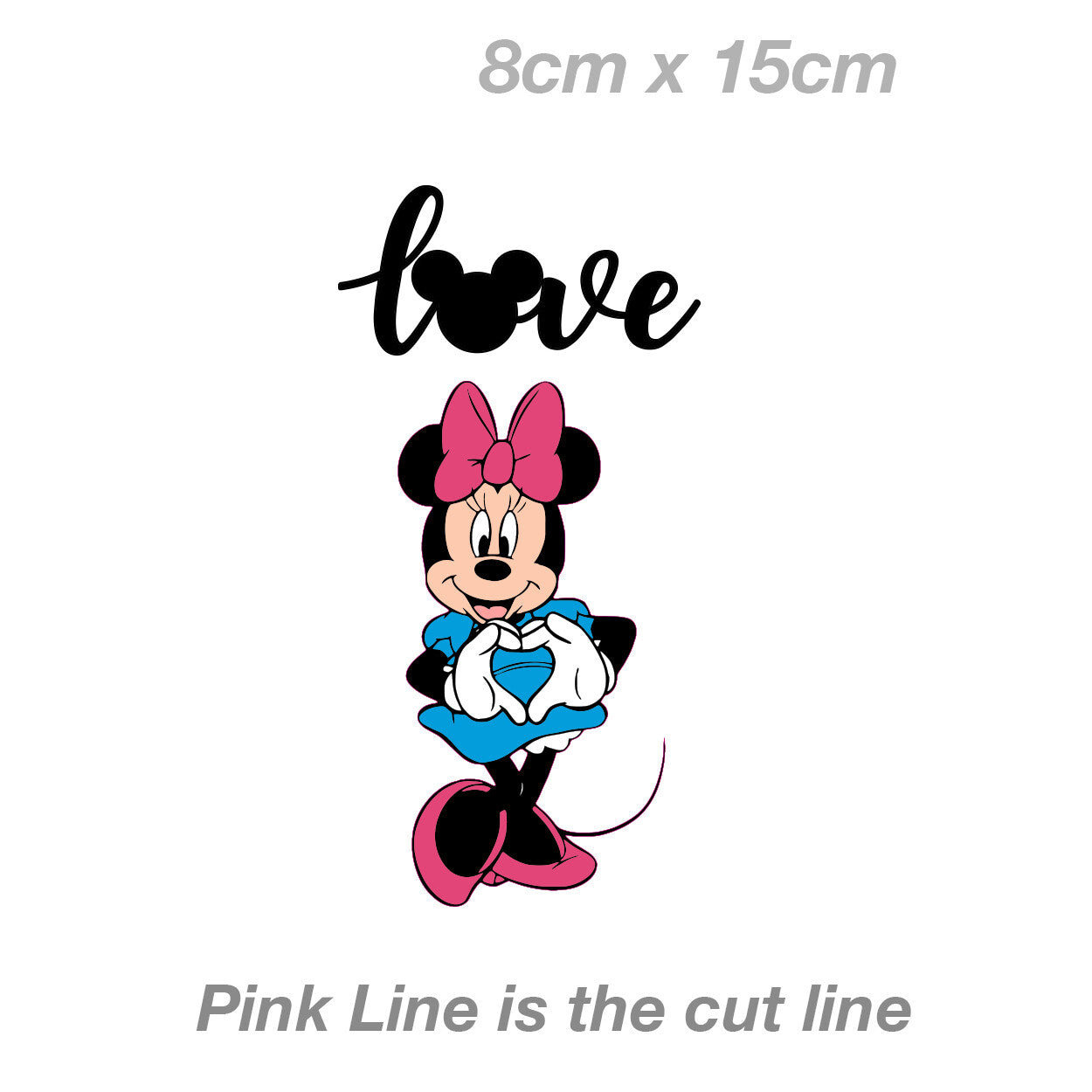 Minnie Mouse Love for everyone  Cute Walt Disney Cute Vinyl  Sticker 