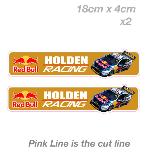 Red Bull HOLDEN Super Car Racing Team - GOLD  Vinyl  Sticker 