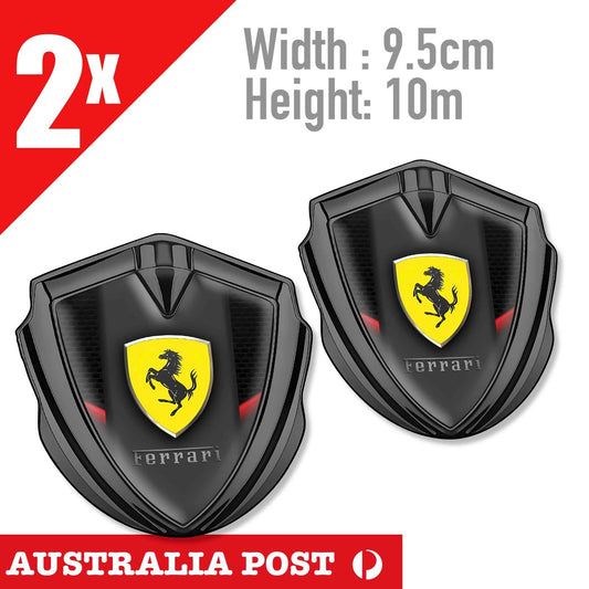 Ferrari Red badge Car Logo Badge, Ferrari Logo x2 Sticker