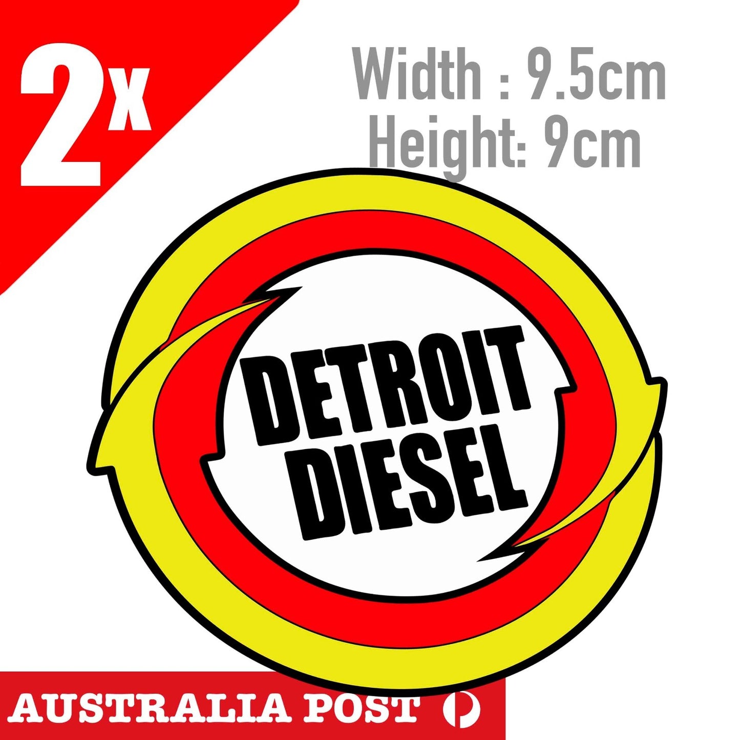 Detroit Diesel Power , Engine Automotive Gas Oil Service Round Sticker