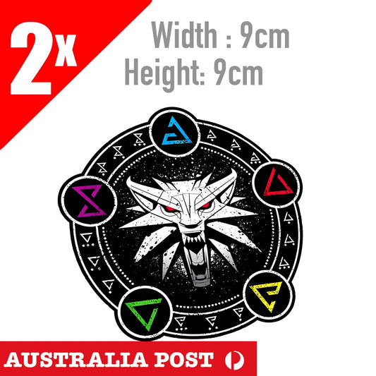 The Witcher , The GERALT Logo ,  WILD HUNG Logo  Game, Arcade sticker