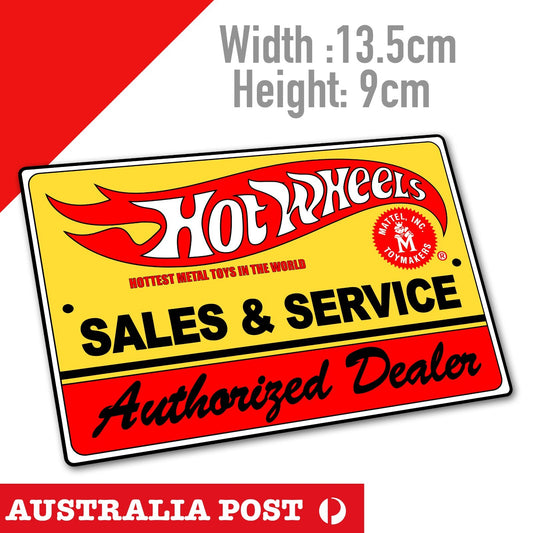 Hot Wheels MATTLE INC Logo, SALES & SERVICE Sticker