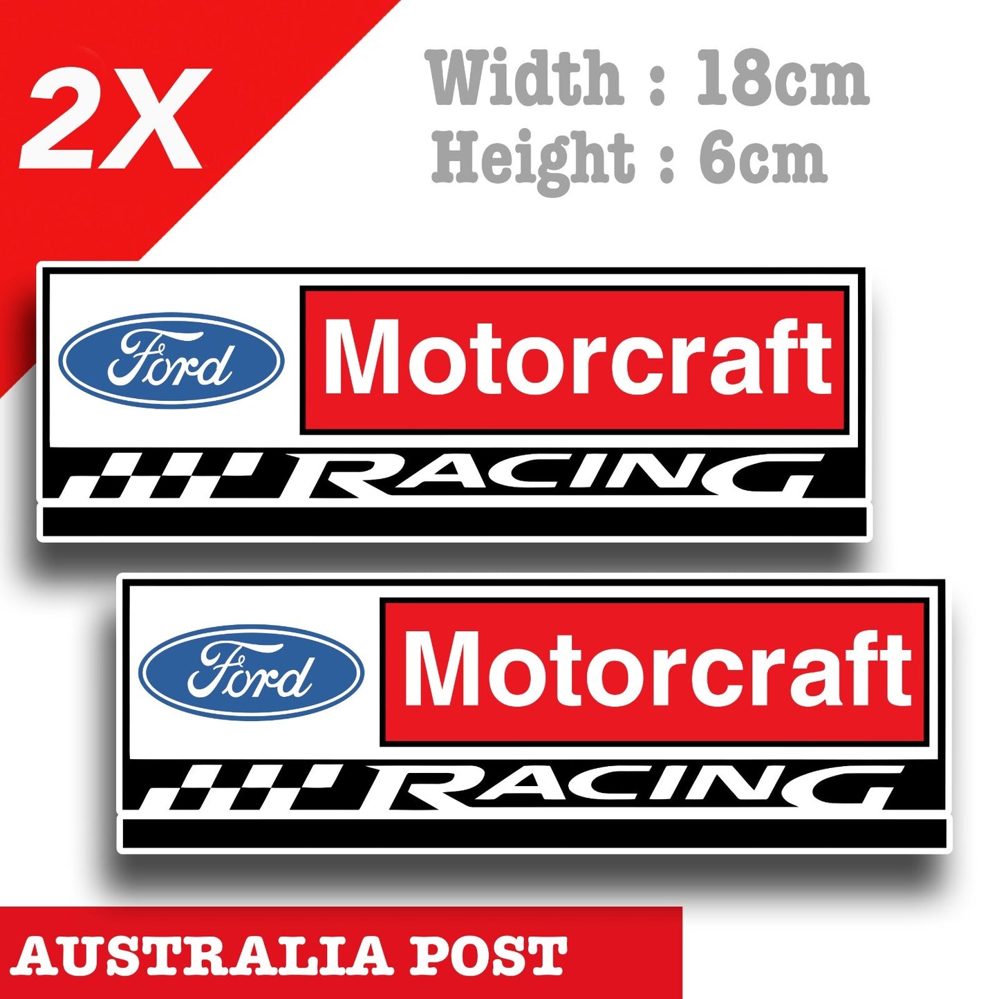 Ford Logo Motorcraft banner  Decal Sticker