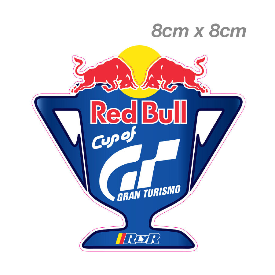 Red Bull Grand Turismo  Logo JDM Laptop , Car  Vinyl  Sticker 