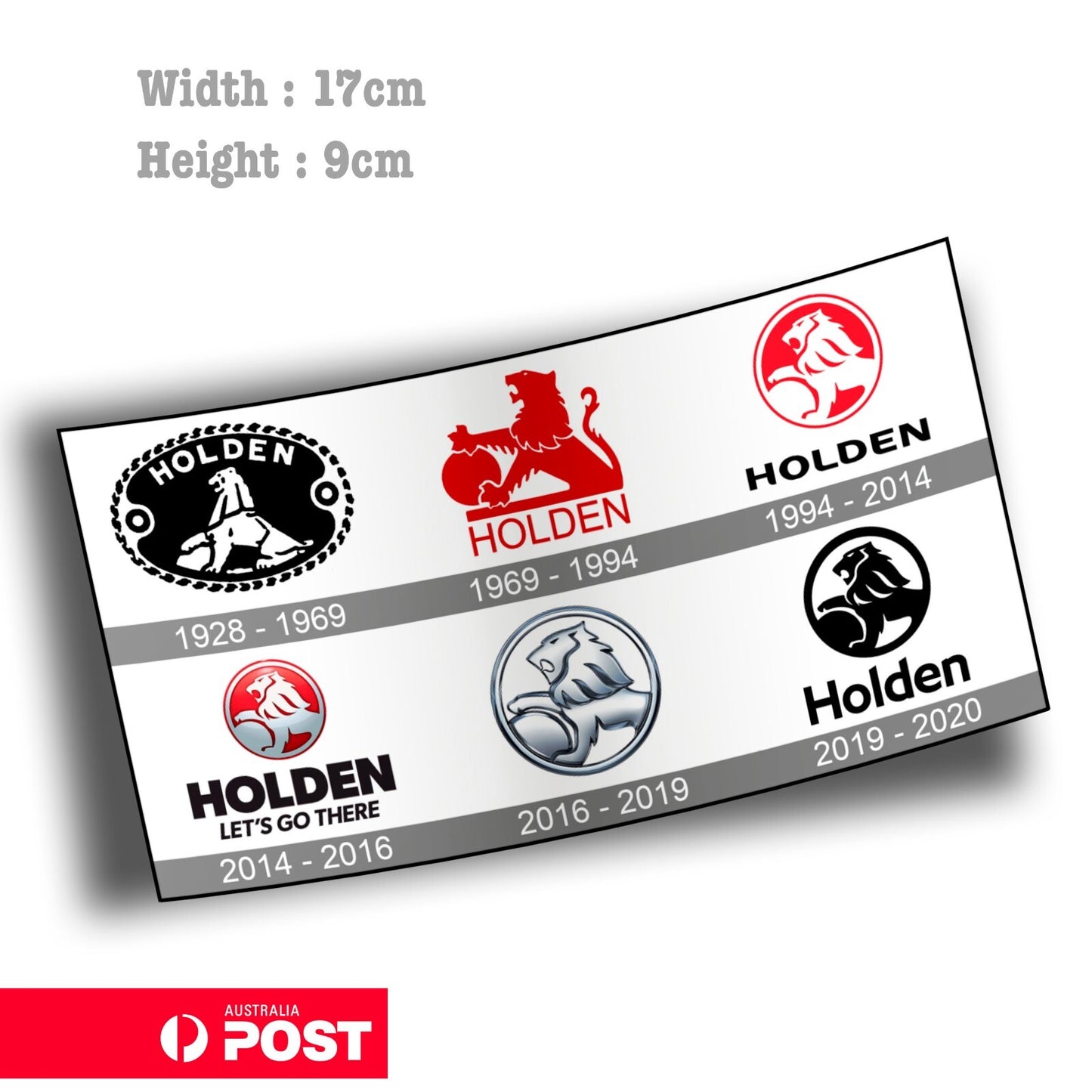 Holden Logo Vintage to Current  - 1928 to 2022 Vinyl  Sticker 