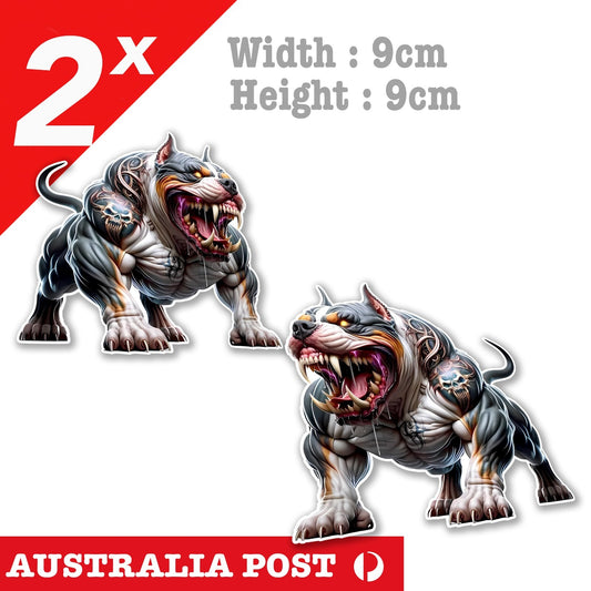 Monster Zombie BullDog , Animal, Bull Dog , Montster Dog Sticker