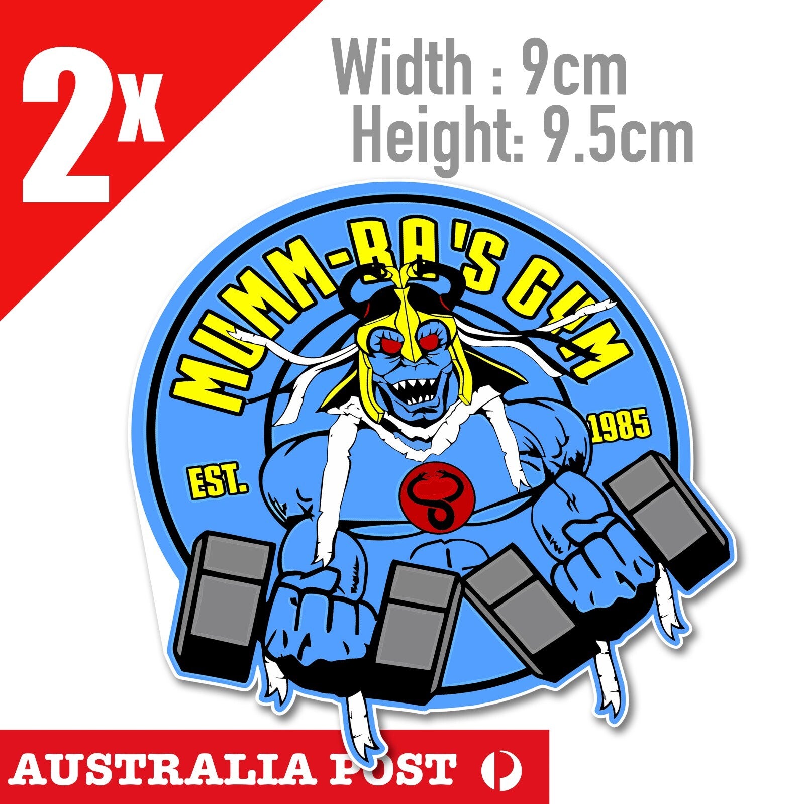 He Man Master Of Universe MUMM-RA GYM Logo  Funny Sticker
