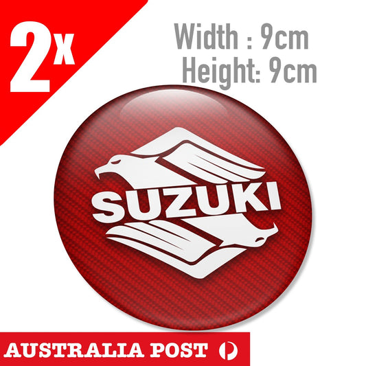 SUZUKI Round Badge Logo Racing RED  Stickers