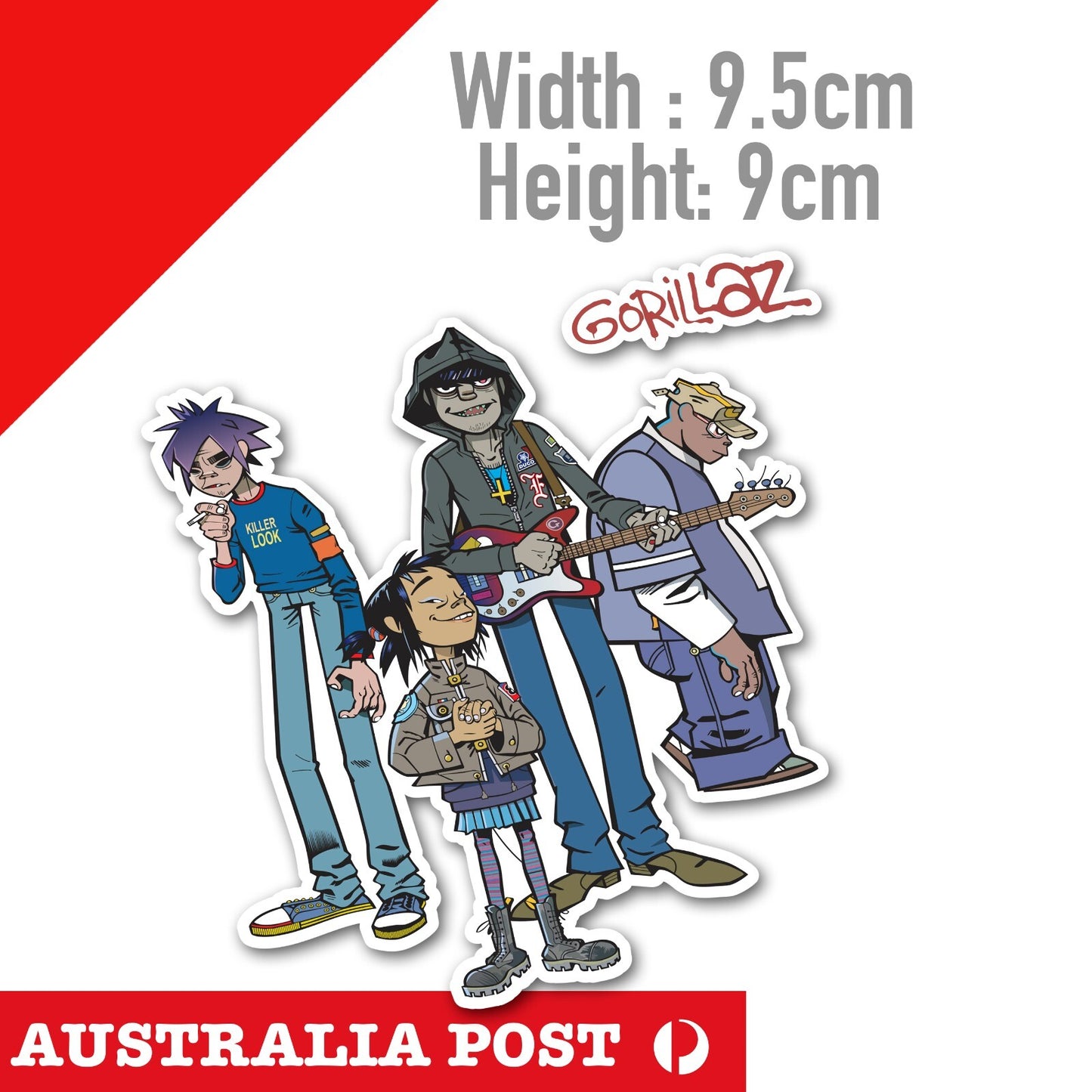 Gorillaz Band Player  Vinyl  Sticker 