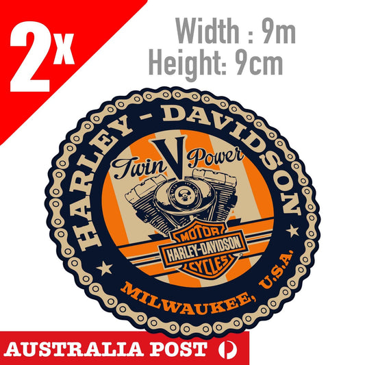 HARLEY Davidson  Motorcycle Bike, Motorcycle, Vintage Twin Power Stickers