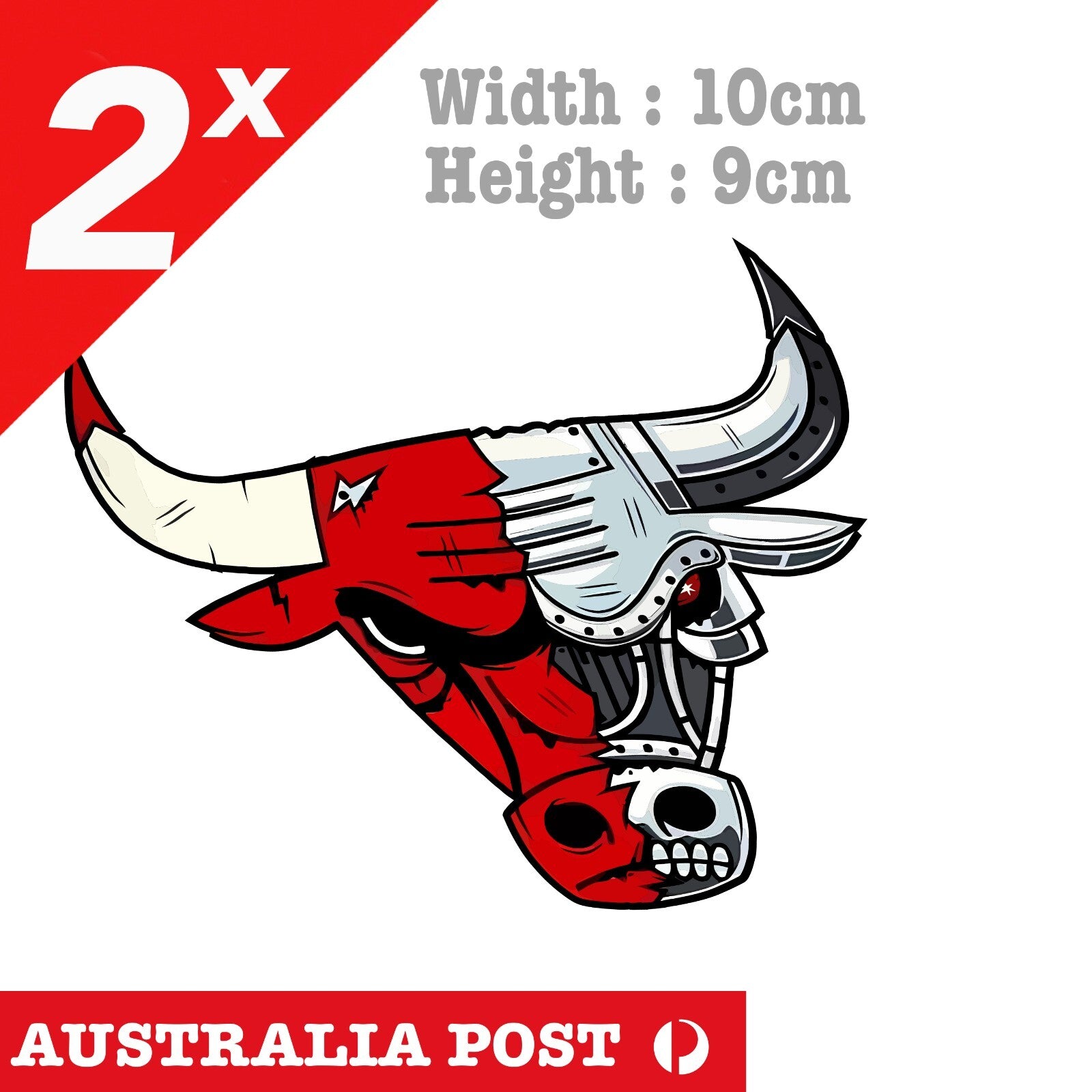 Chicago Bulls Basketball Team Angry Bull TERMINATOR , Basketball Logo Sticker