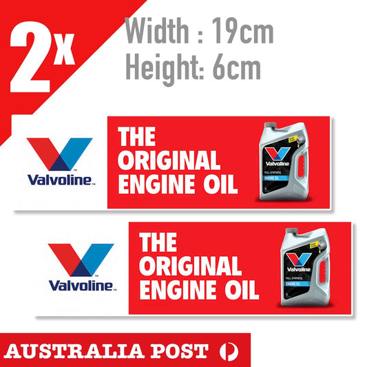 VALVOLINE MOTOR  OIL Logo, The Original Engine Oil  Banner Sticker