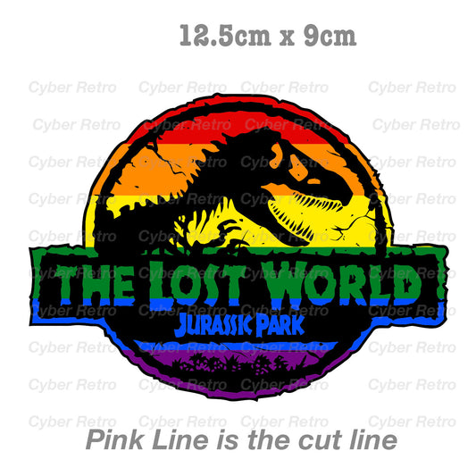 Jurassic Park - The Lost World Rainbow Flag Logo Decal Sticker 