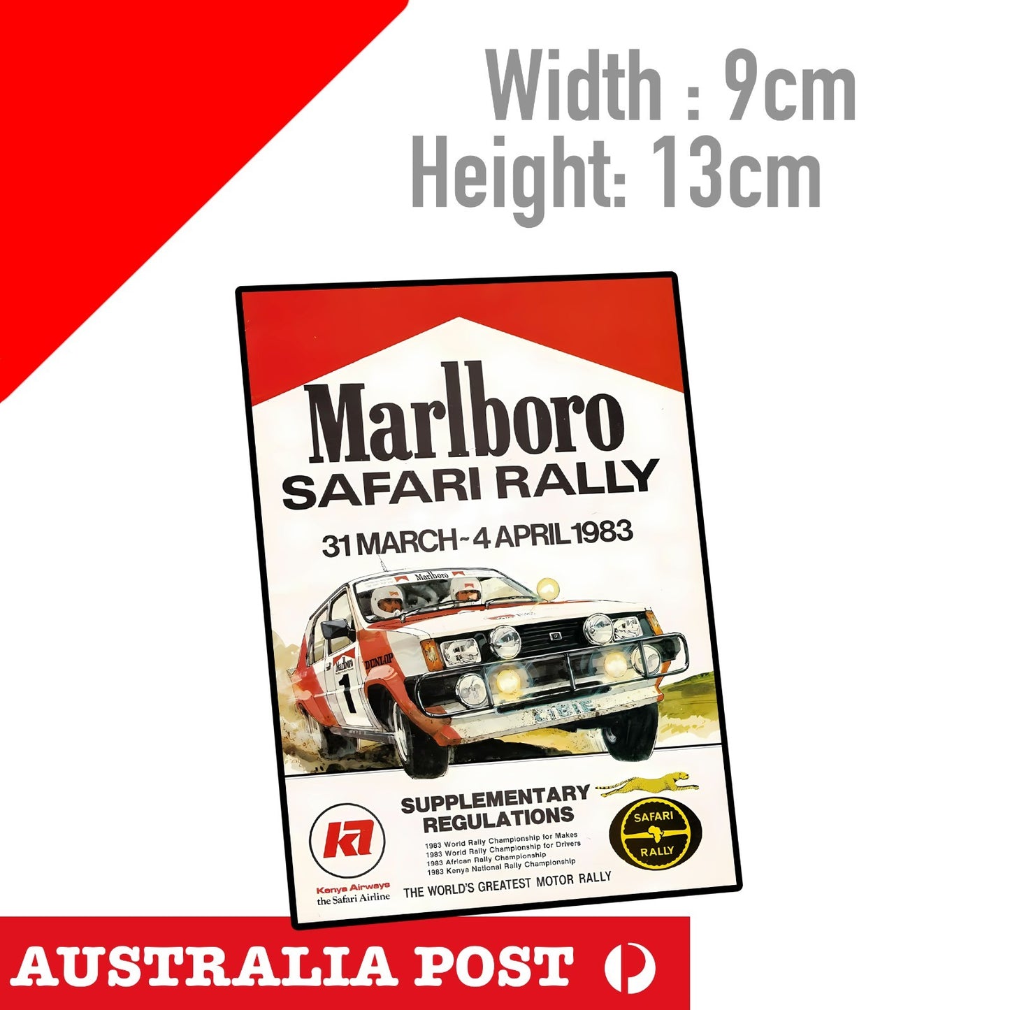 Marlboro Safari Rally 1983 vintage style Sticker