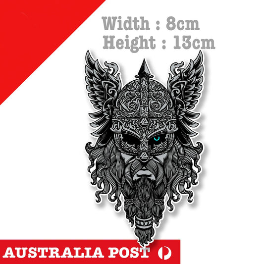 Odin Viking Warrior, mythology badge Stickers
