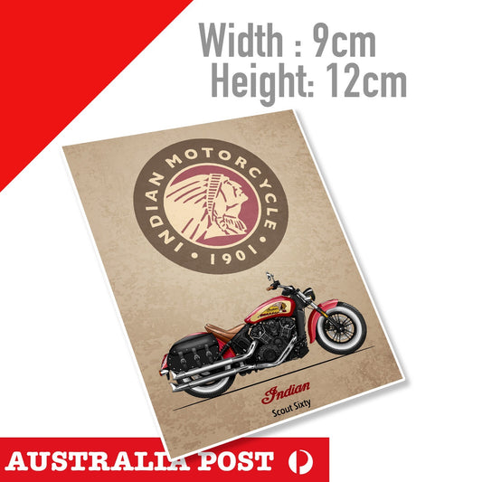 Indian Scout Sixty Bike, Motorcycle, Helmet MotoGp Sticker