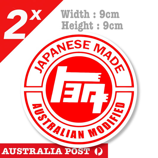 Toyota JDM Logo, Japan Made, Australia Modified Funny Logo , Off Road Sticker