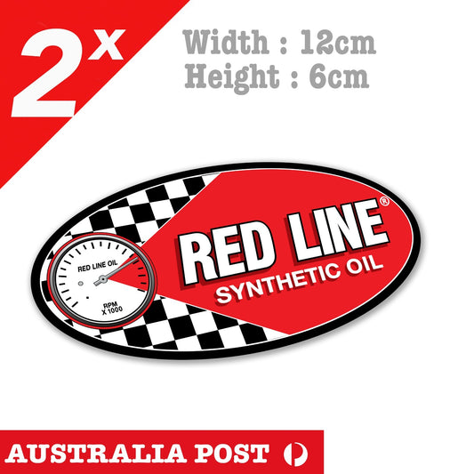 RED LINE SYNTHETIC OIL Logo, Engine Oil Logo Stickers