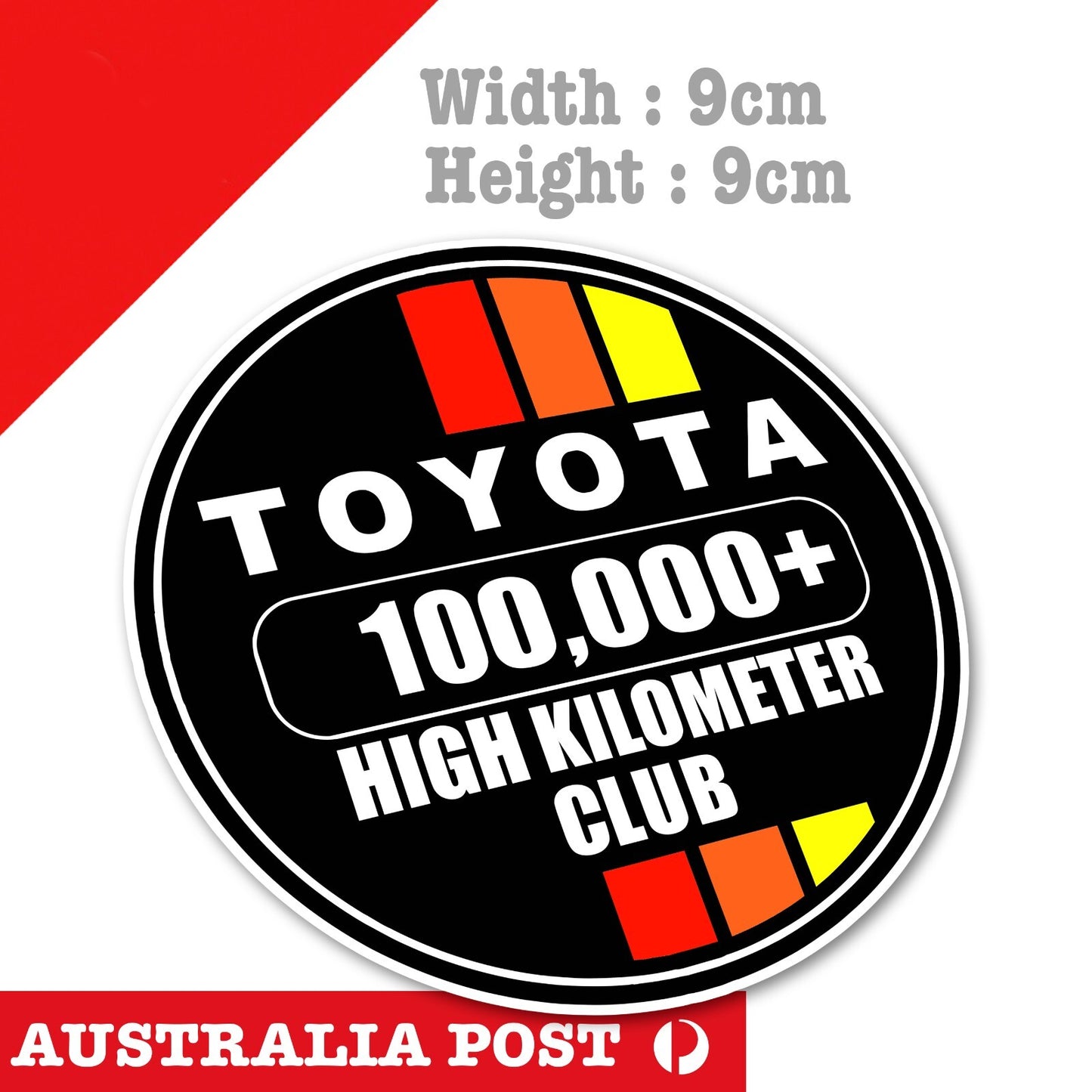 Toyota 100,000 High KILOMETER Club, High Kilometer , 4WD, 4X4, Off Road Sticker