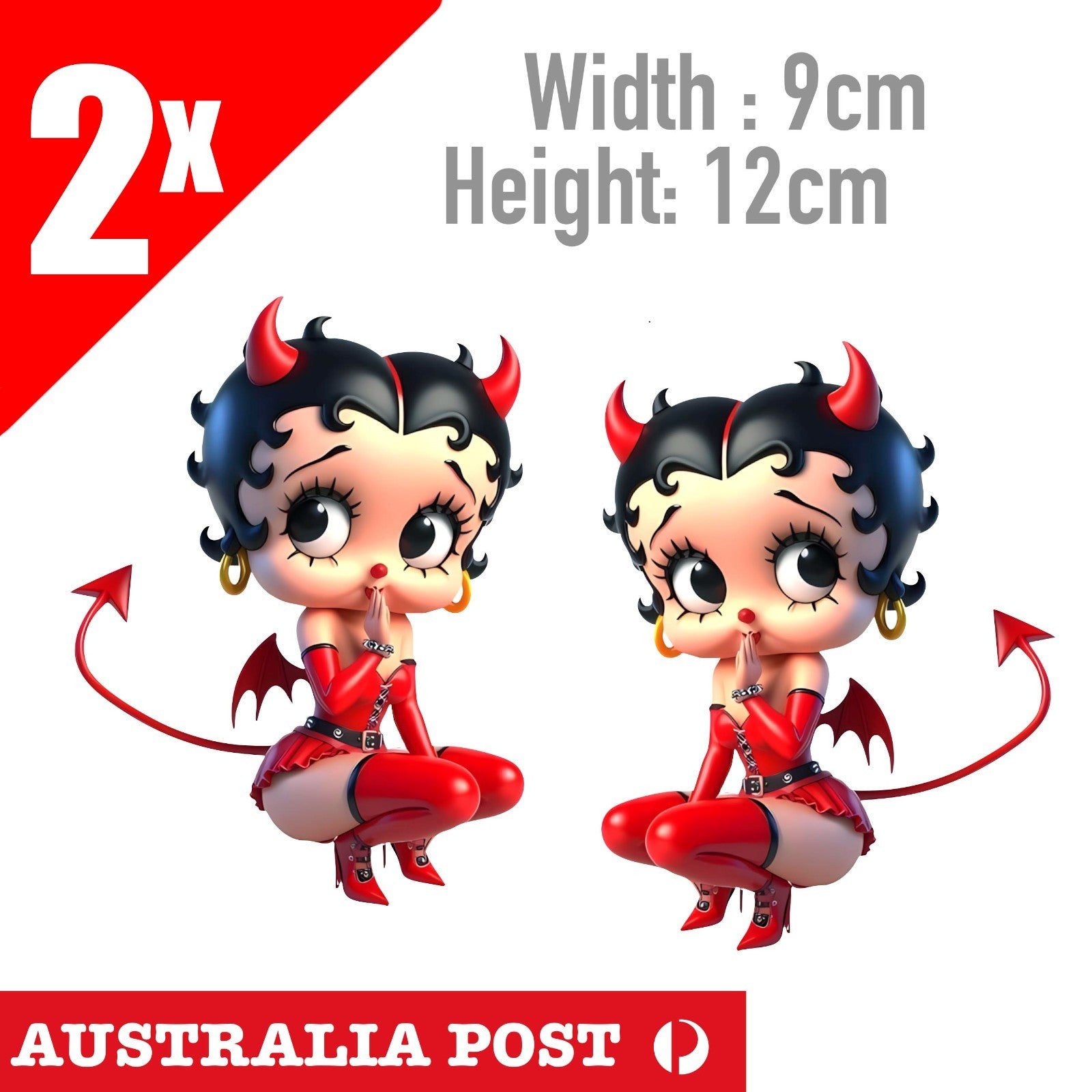 Betty Boop as Devil Red Dress Sticker