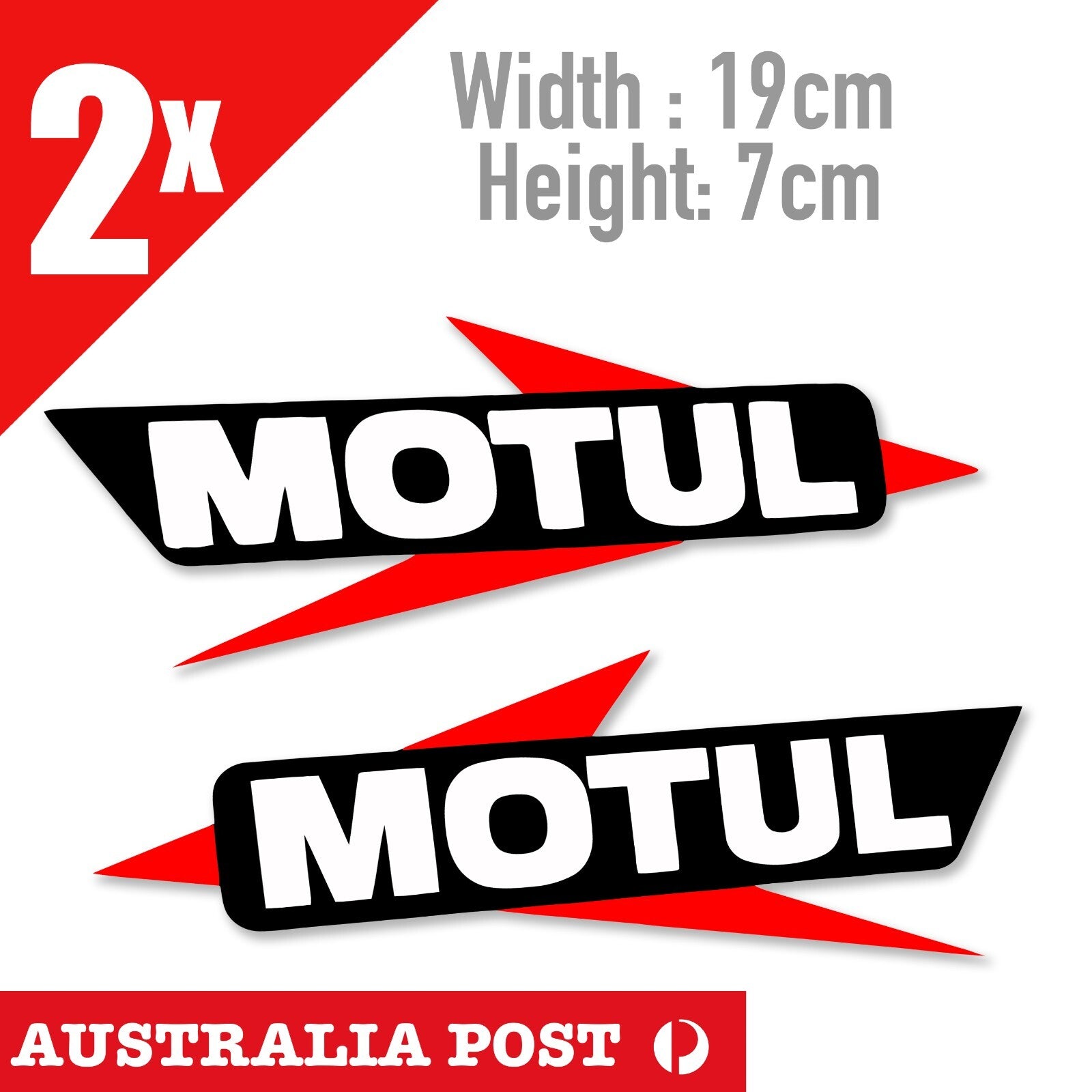 MOTUL Logo Large x2 Laptop , Car  Vinyl Stickers
