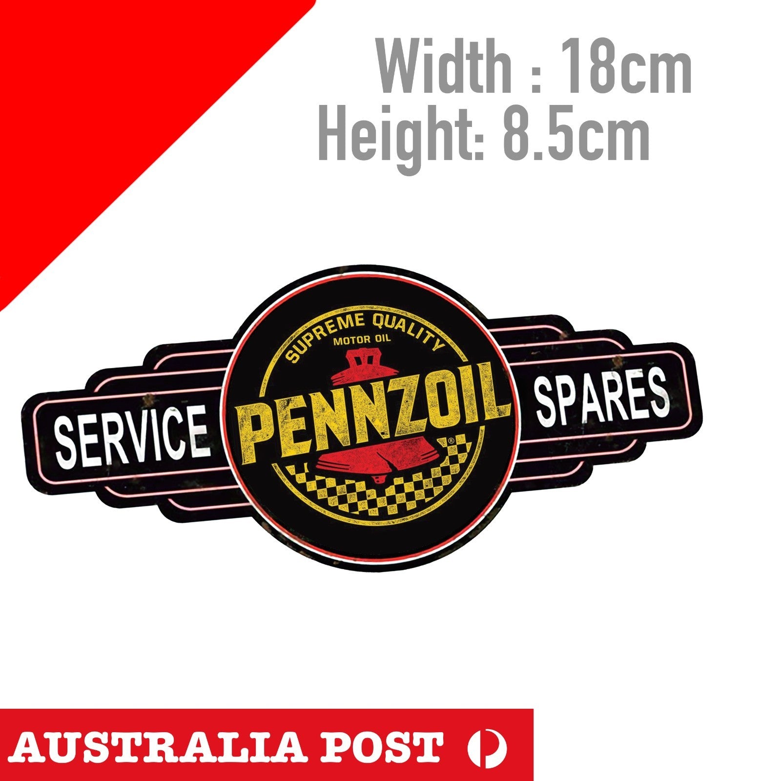 PENNZOIL Oil Lubricant, Service and Spares  Sticker