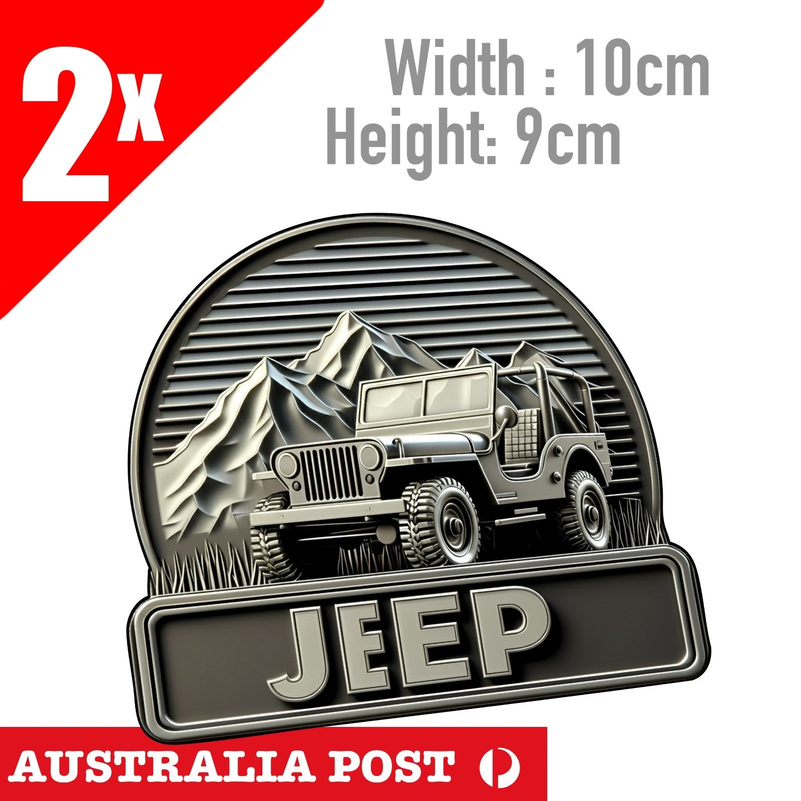 Jeep Willy Military Jeep  Decal Stickers