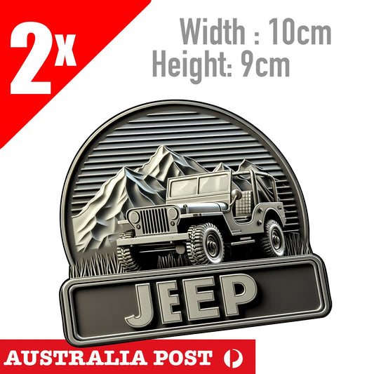 Jeep Willy Military Jeep  Decal Stickers