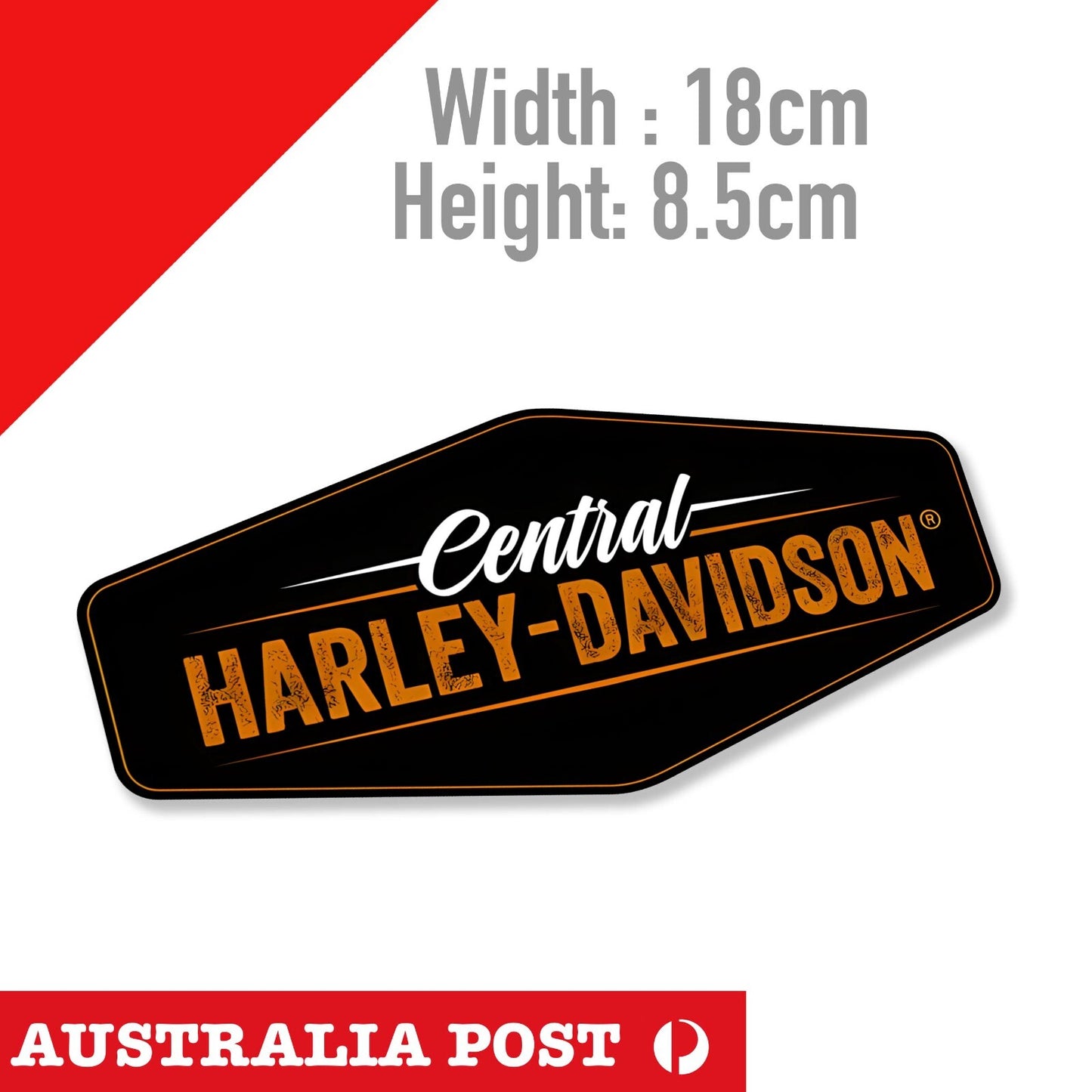 HARLEY Davidson Sticker For Motorcycle Car Ute Glass CENTRAL Sticker