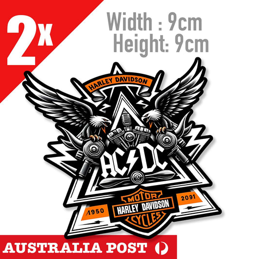 ACDC HARLEY DAVIDSON STICKER DECAL SUITS CHOPPER SPORTSTER Stickers
