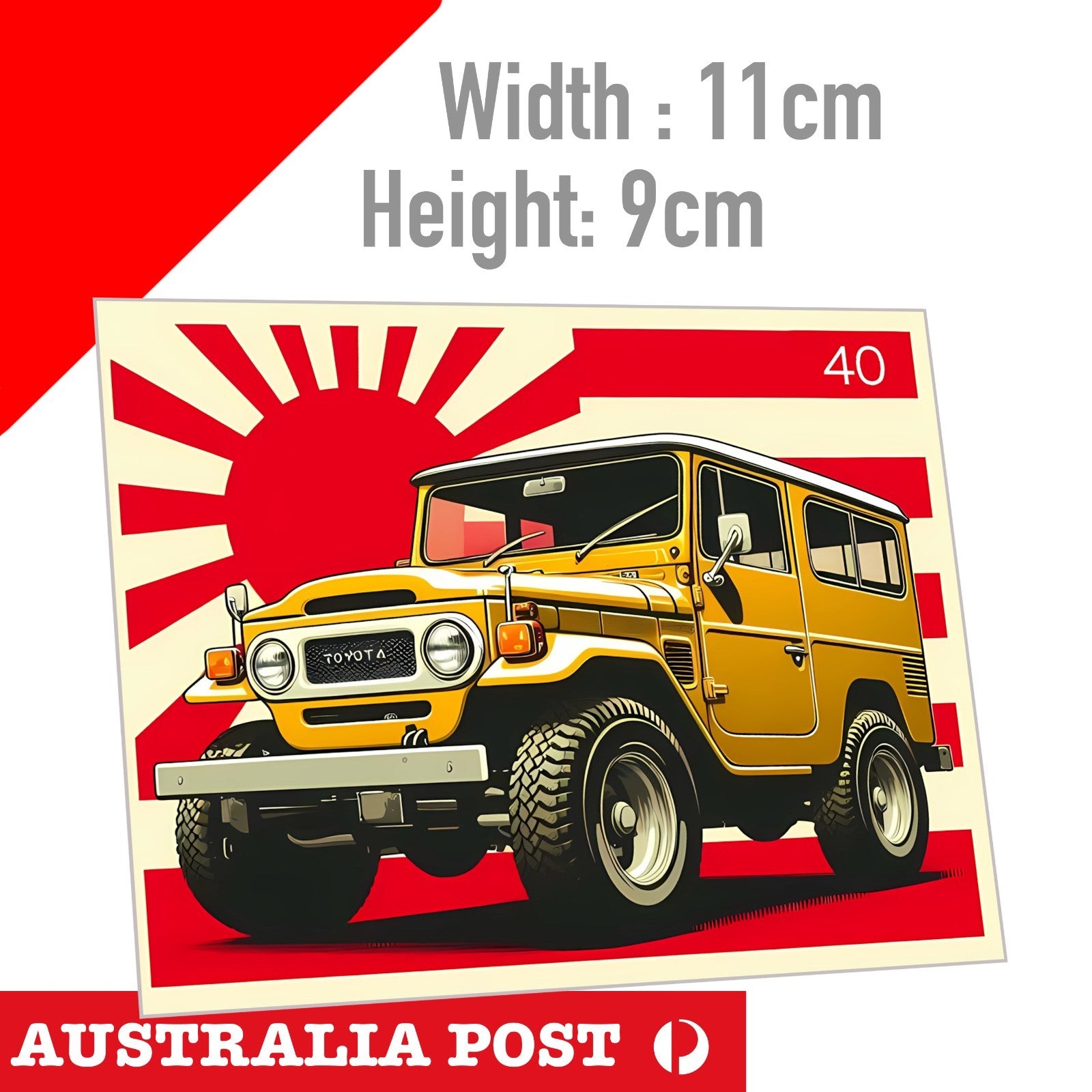 Toyota Land cruiser FJ 40 , JDM , Japan Rising Sun Decals / Sticker