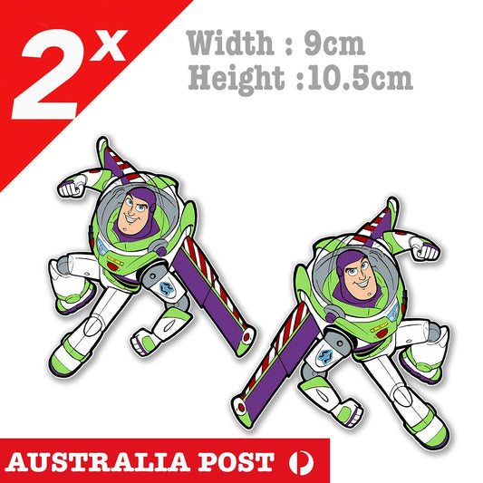 Buzz Lightyear , Disney Pixar, Toy Story Flying Space Ranger Cartoon Sticker