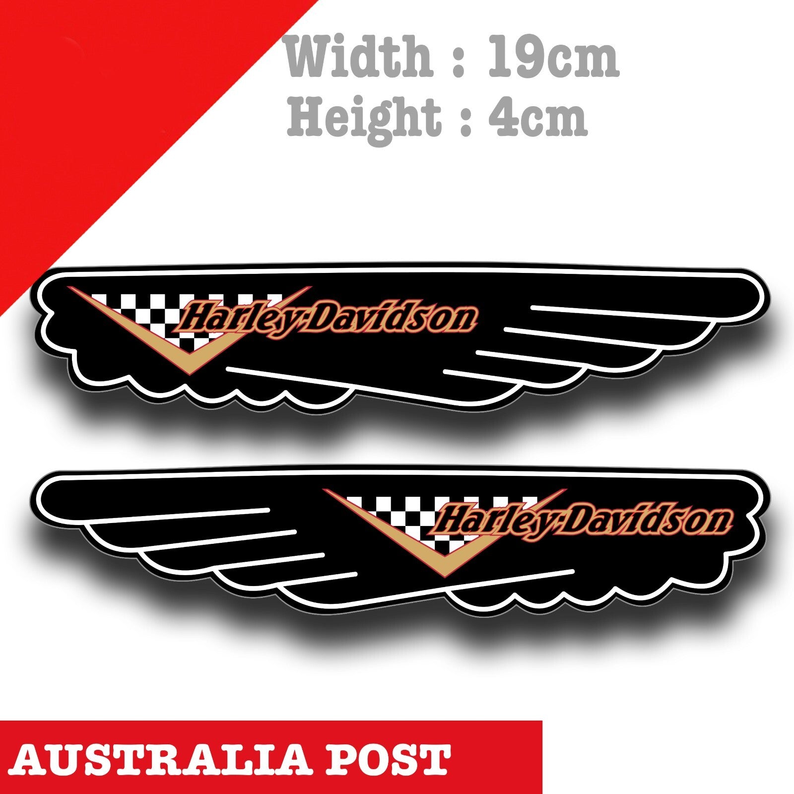 Harley Davidson Motorcycle Eagle Wings Logo  ,Fuel Tank, Helmet Decal Stickers