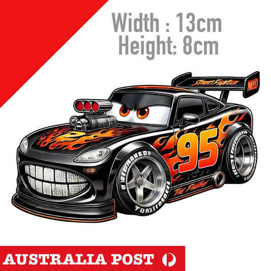 Disney Cars Lightning McQueen Black Turbo Racing Car  Sticker
