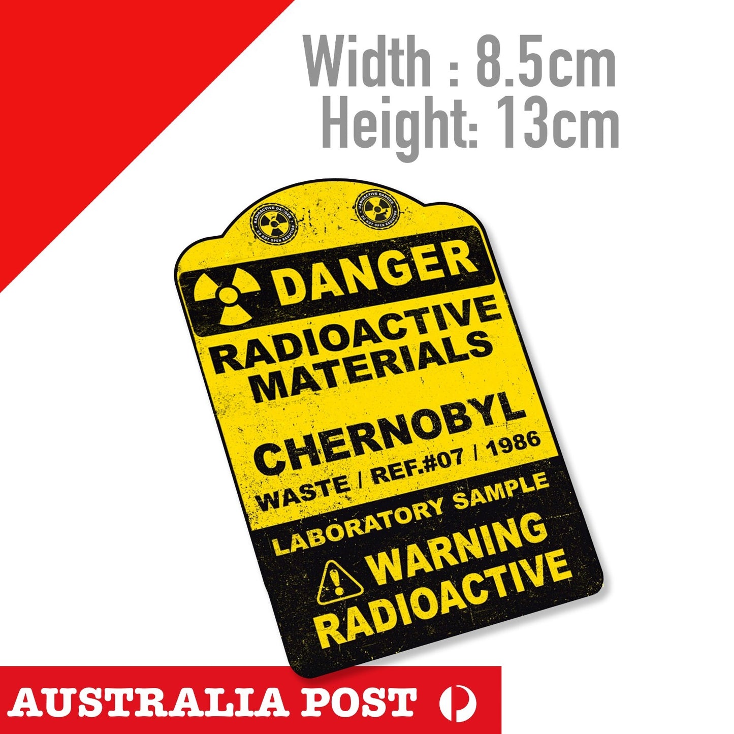 Chernobyl Radioactive Material  Warning Sign Laptop , Car  Vinyl  Sticker 