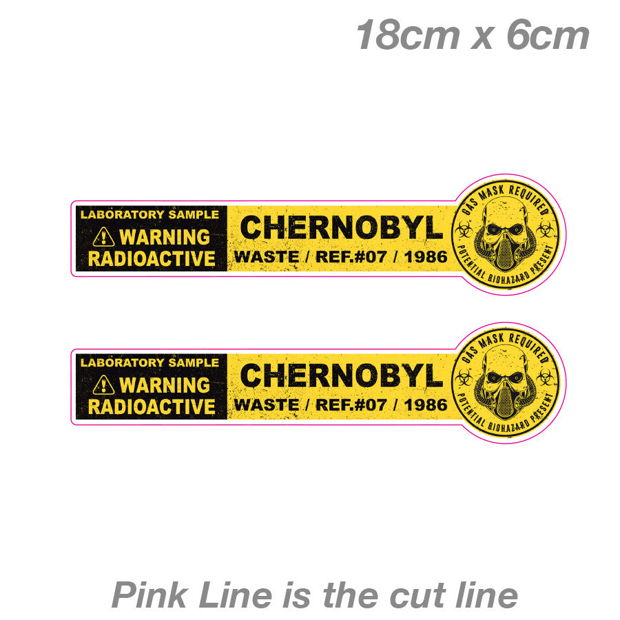 Chernobyl Radioactive Warning Slap #3  , Car  Vinyl  Sticker 
