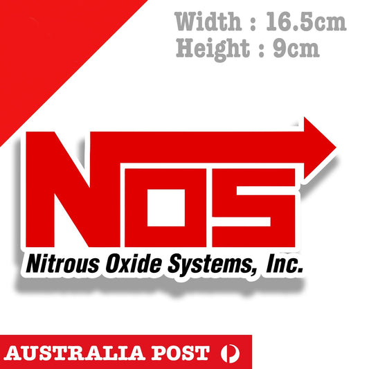 NOS Nitrous Oxide Systems Logo Vintage Decal  Sticker