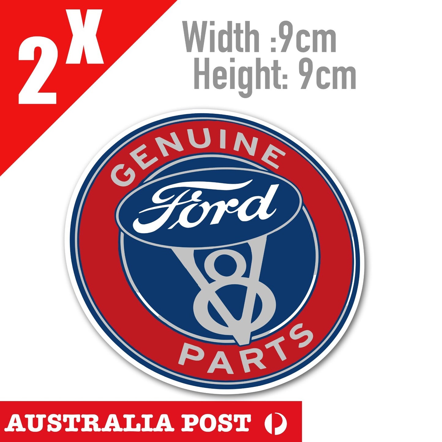 Ford V8 Parts Sign, Rusted Old Vintage Garage Sign x2 Decal Sticker
