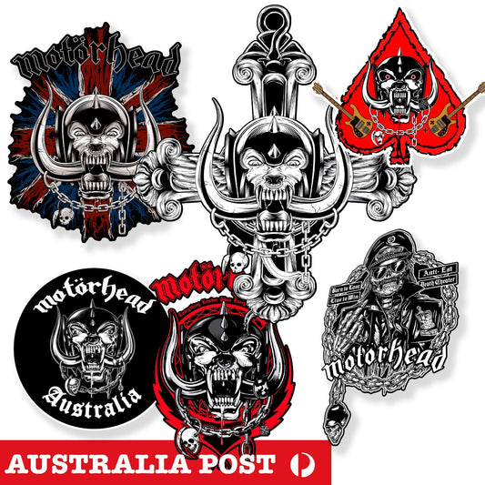 Motorhead Skull British . Helmet, Fuel Tank, Motorcycle Decal Vinyl  Sticker