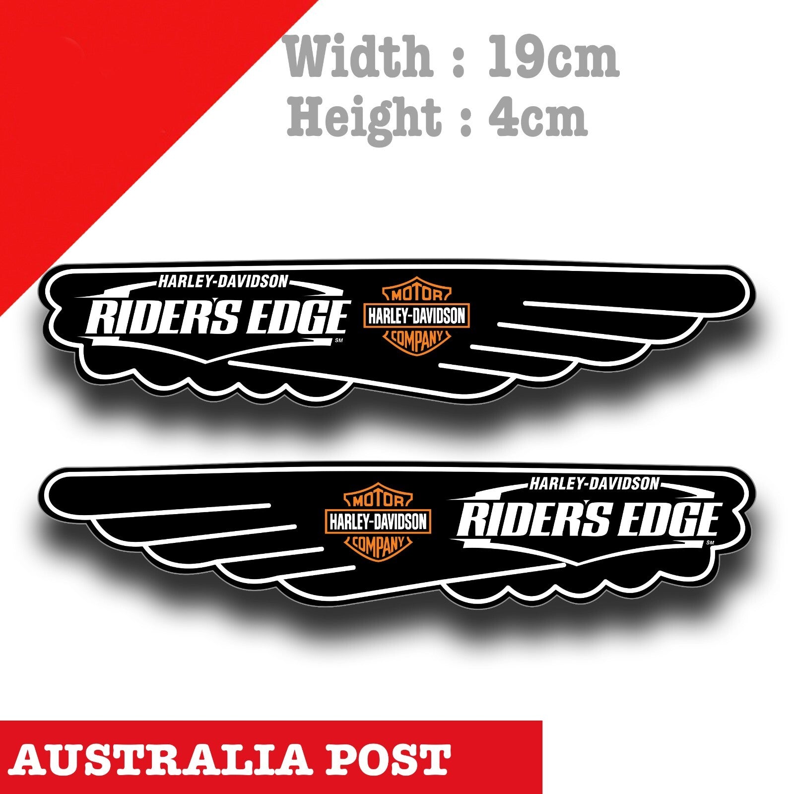 Harley Davidson Motorcycle Logo , Riders Edge Eagle Wings Stickers