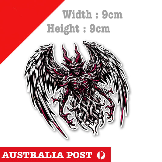 Winged Demon SKULL Sticker