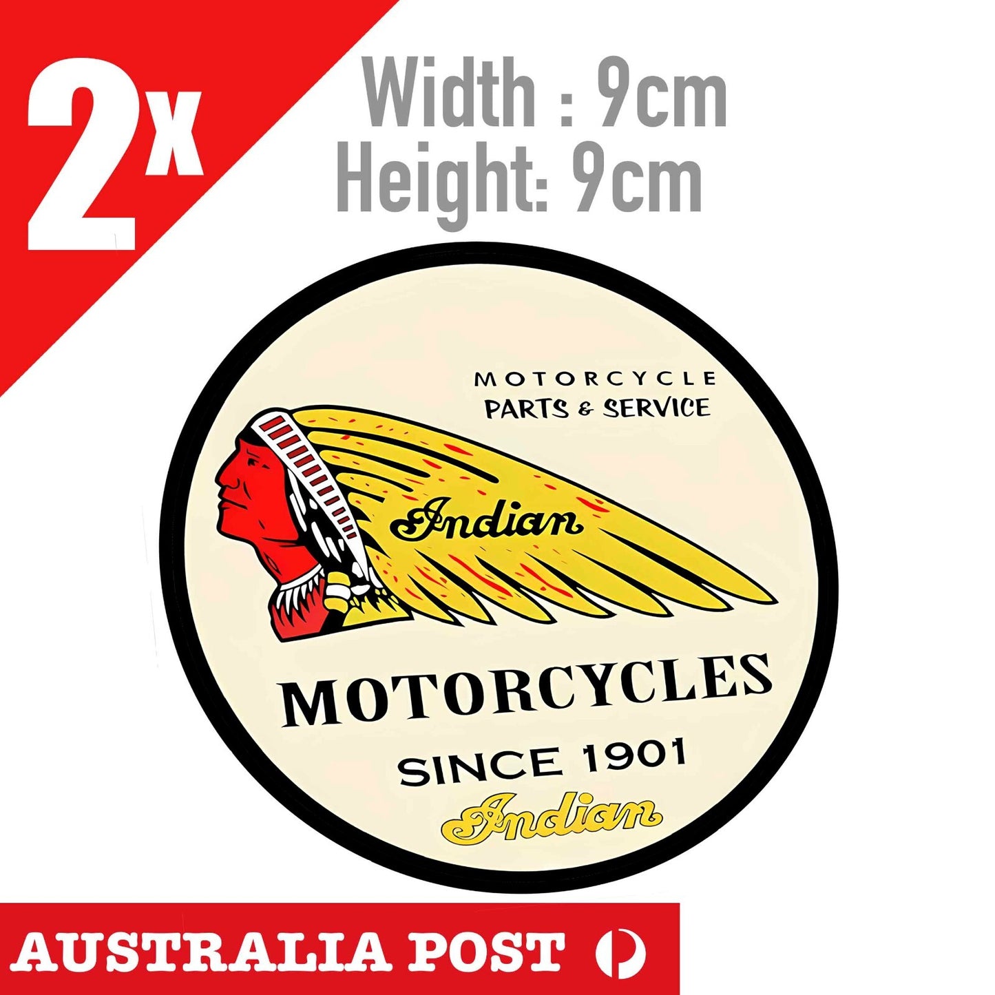 INDIAN Motorcycle Vintage Round Logo , Motorcycle Stickers